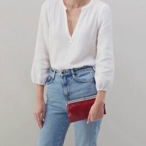 HOBO Cranberry Red Clutch Wallet